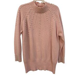 Vintage 90s New York Aspects Pearl Sweater Women 2X Granny Coquette Silk Angora